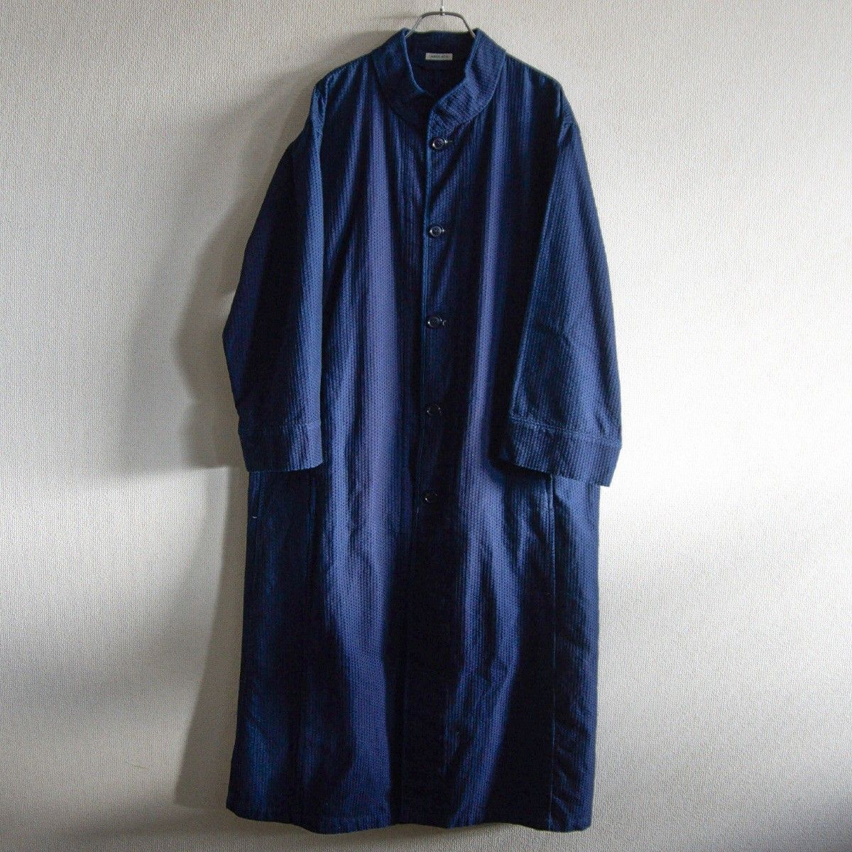 美品】 BLUE BLUE JAPAN 【刺し子 スタンドカラー コート】1 ブルー
