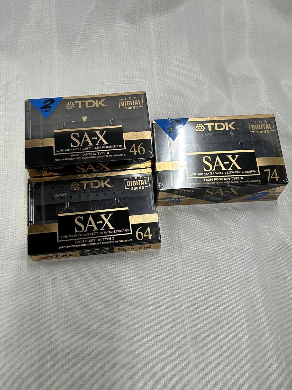 11702 新品未開封 レア 当時物 TDK カセットテープ SA-X 46/64/74 5本