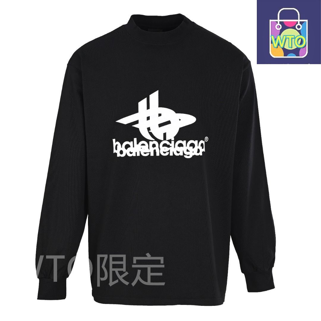 BALENCIAGA ロゴプリントロングスリーブポロシャツ resize_image.php?image=