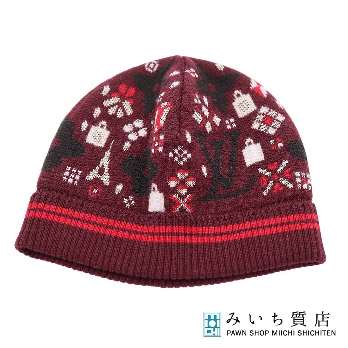 LOUIS VUITTON ルイヴィトン LV ボネ・グランフロア ニット帽 ウール91