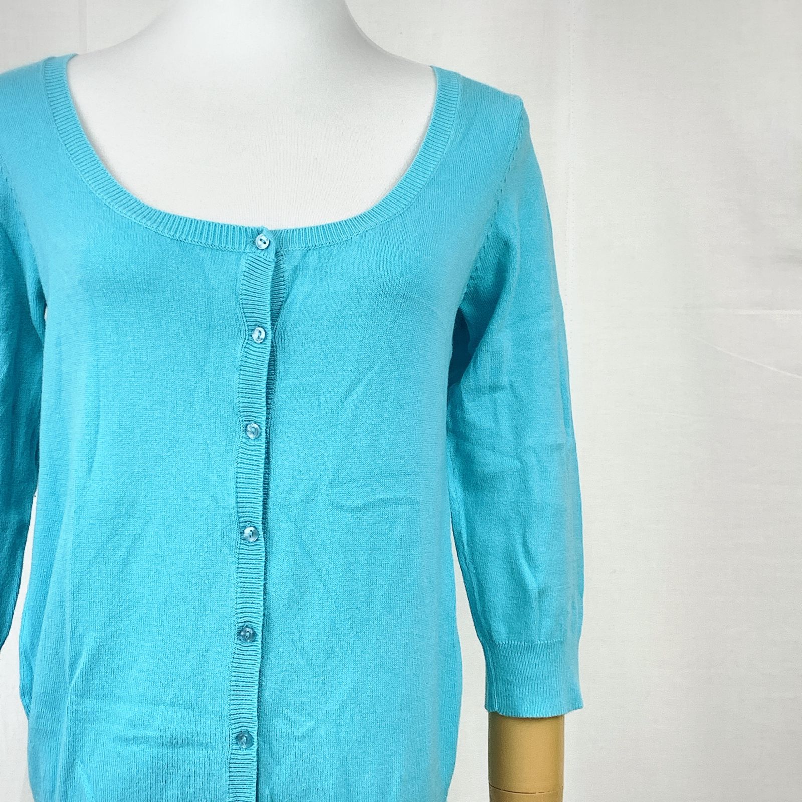 ZARA（ザラ） 水色 カーディガン 七分袖 ライトブルー Mサイズ  