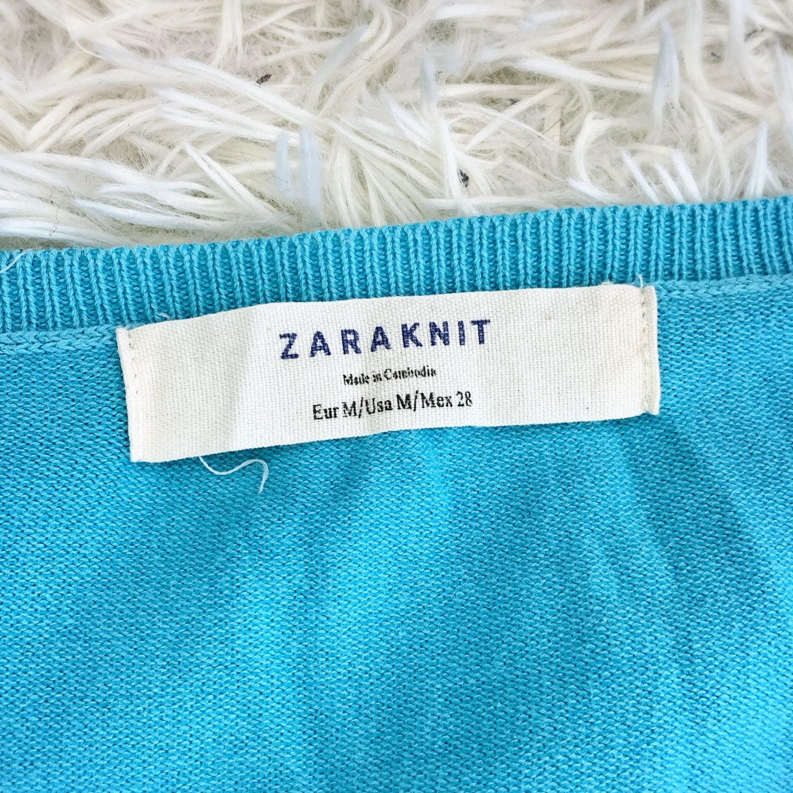 ZARA（ザラ） 水色 カーディガン 七分袖 ライトブルー Mサイズ