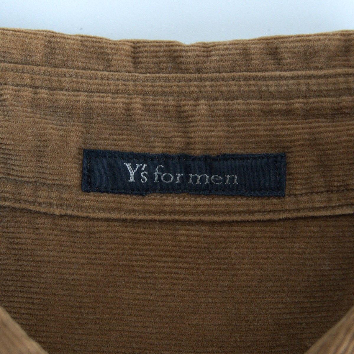 美品 Y's for men 比翼 コーデュロイシャツ ヨウジヤマモト 美品 Y's