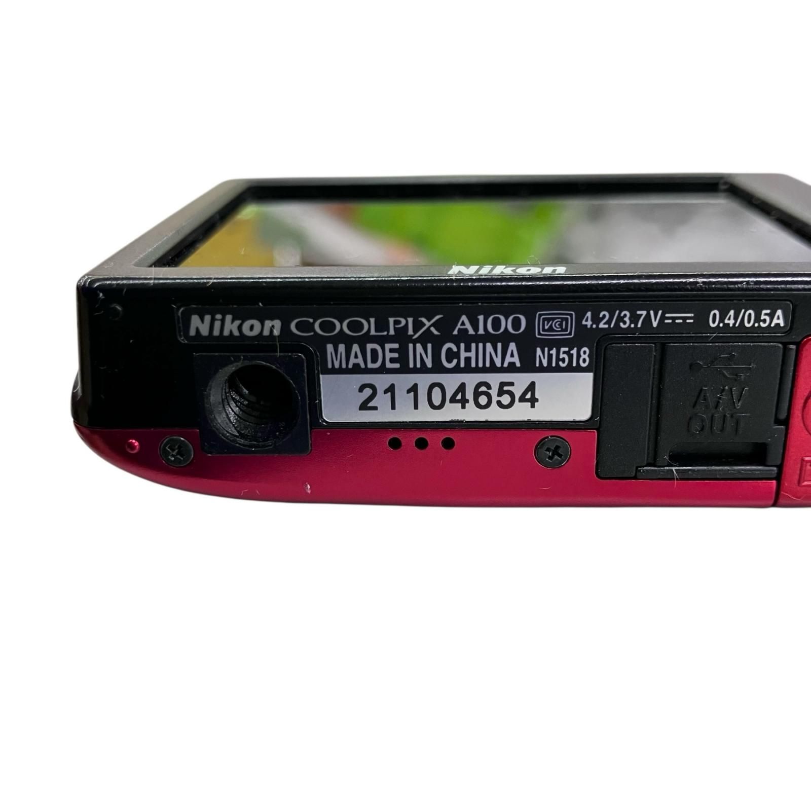 186000 ジャンク品 Nikon ニコン COOLPIX A100 レッド - メルカリ