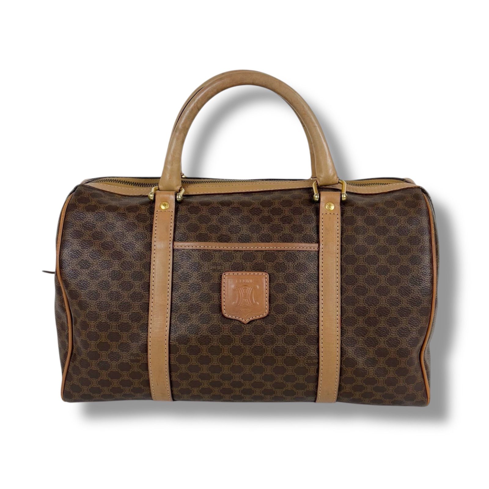 セリーヌ CELINE ミニボストンバッグ ハンドバッグ マカダム柄 PVC