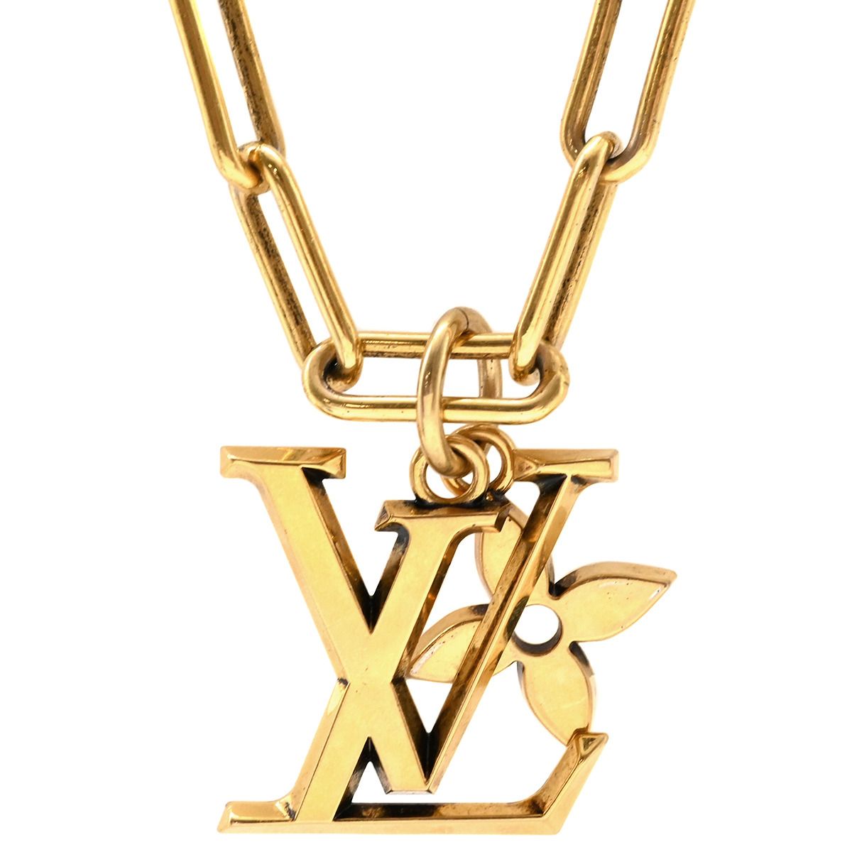 ルイヴィトン LOUIS VUITTON ネックレス コリエ LVフラワー ネックレス
