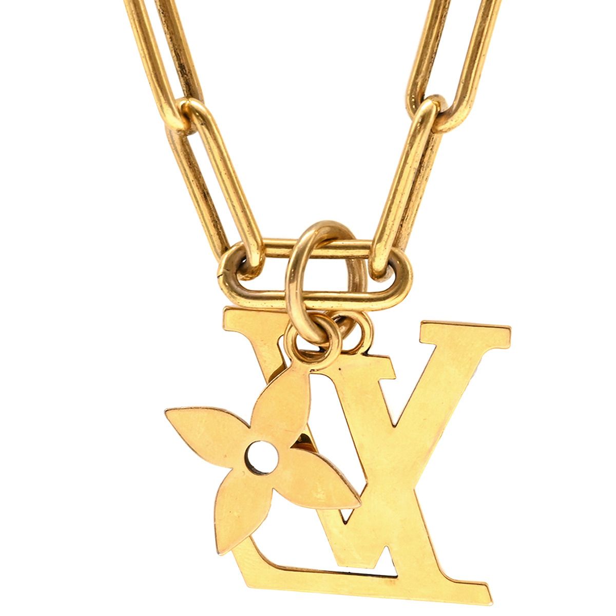 ルイヴィトン LOUIS VUITTON ネックレス コリエ LVフラワー ネックレス 