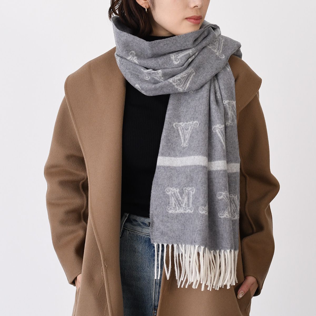 新品 マックスマーラ MAX MARA カシミヤ ストール マフラー スカーフ 