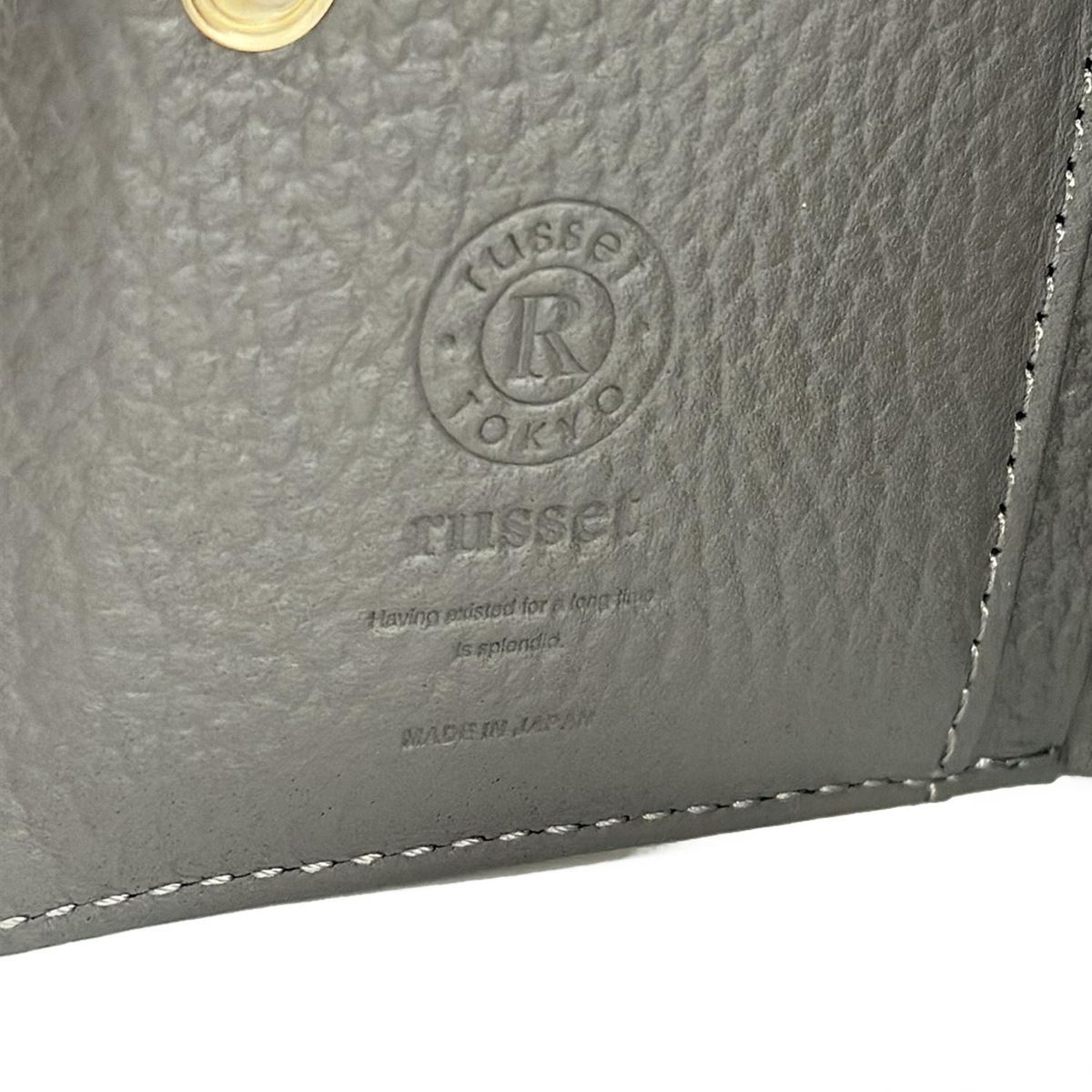 russet(ラシット) 2つ折り財布 - ダークグレー レザー - メルカリ