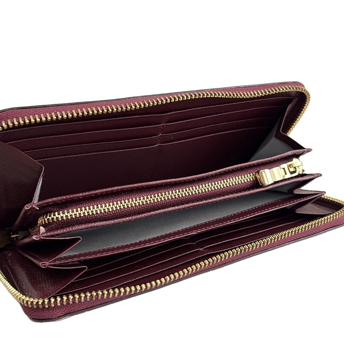 SOMES SADDLE(ソメスサドル) 長財布 - ボルドー ラウンドファスナー