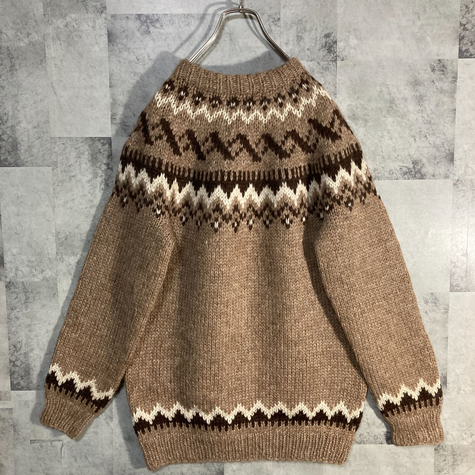 アイスランド製 Alafoss ノルディック ニット ブラウン M - メルカリ