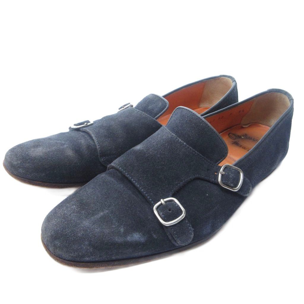 Santoni サントーニ タッセル スリッポン ローファー  ブルー 7.5 Santoni サントーニ タッセル スリッポン ローファー ブルー 7.5