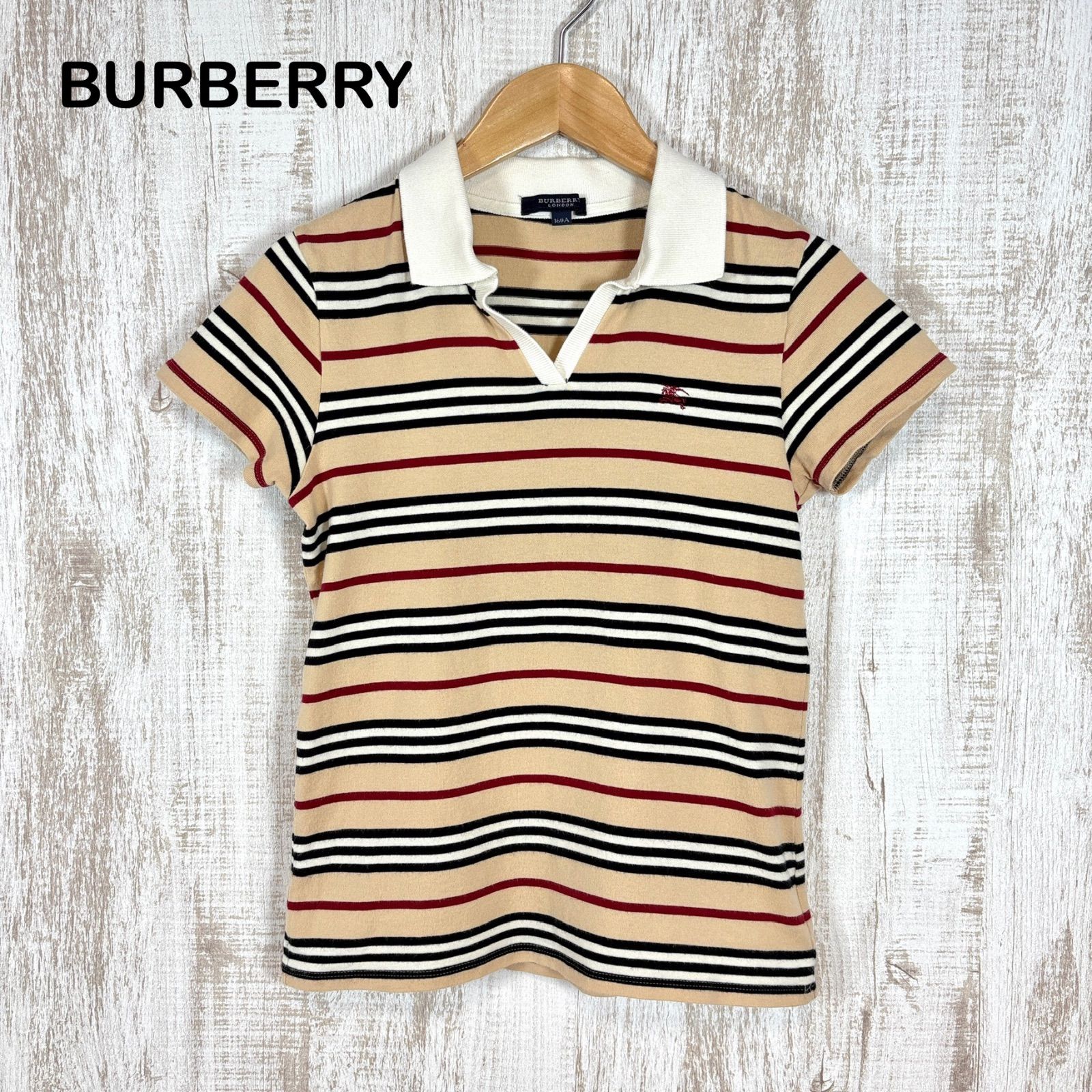 【美品】タグ付き BURBERRY BRIT ポロシャツ ホースロゴ刺繍 M 美品】タグ付き BURBERRY BRIT ポロシャツ ホースロゴ刺繍 M 美品