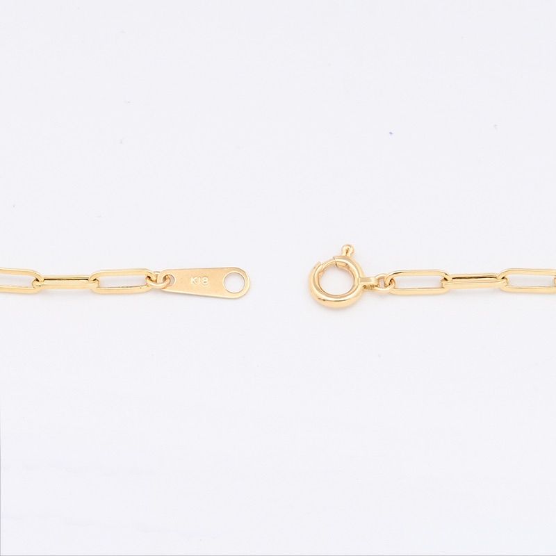 K18 ペーパークリップ ネックレス 幅2.3mm 2.5g 45cm 新品 - メルカリ