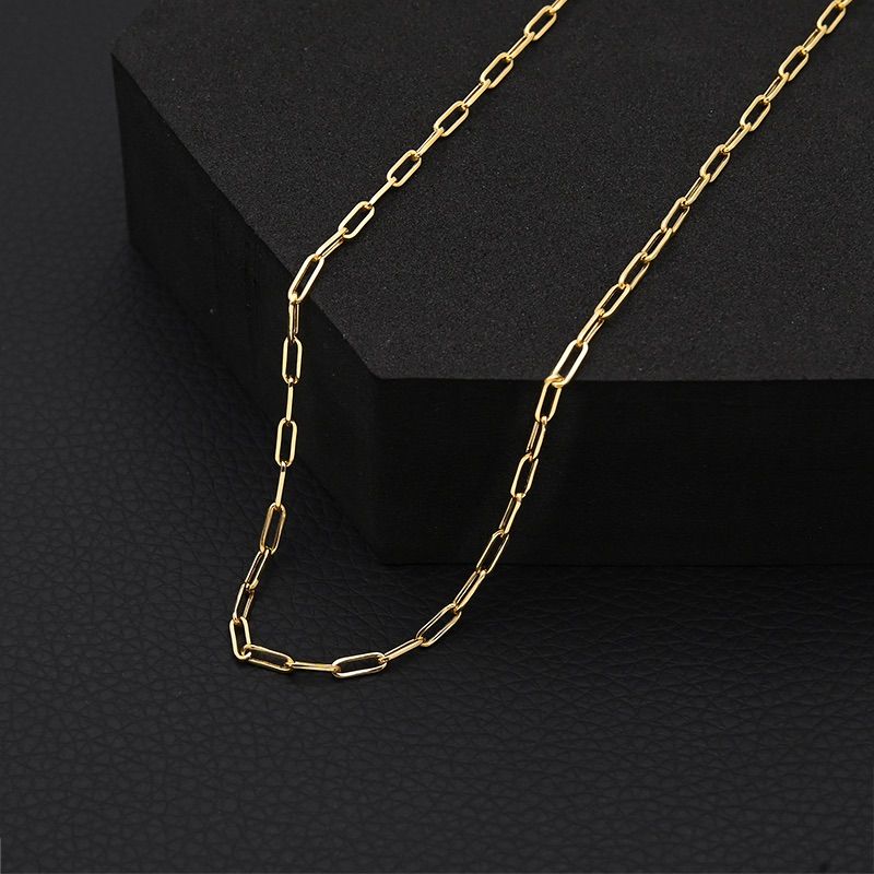 K18 ペーパークリップ ネックレス 幅2.3mm 2.5g 45cm 新品 - メルカリ