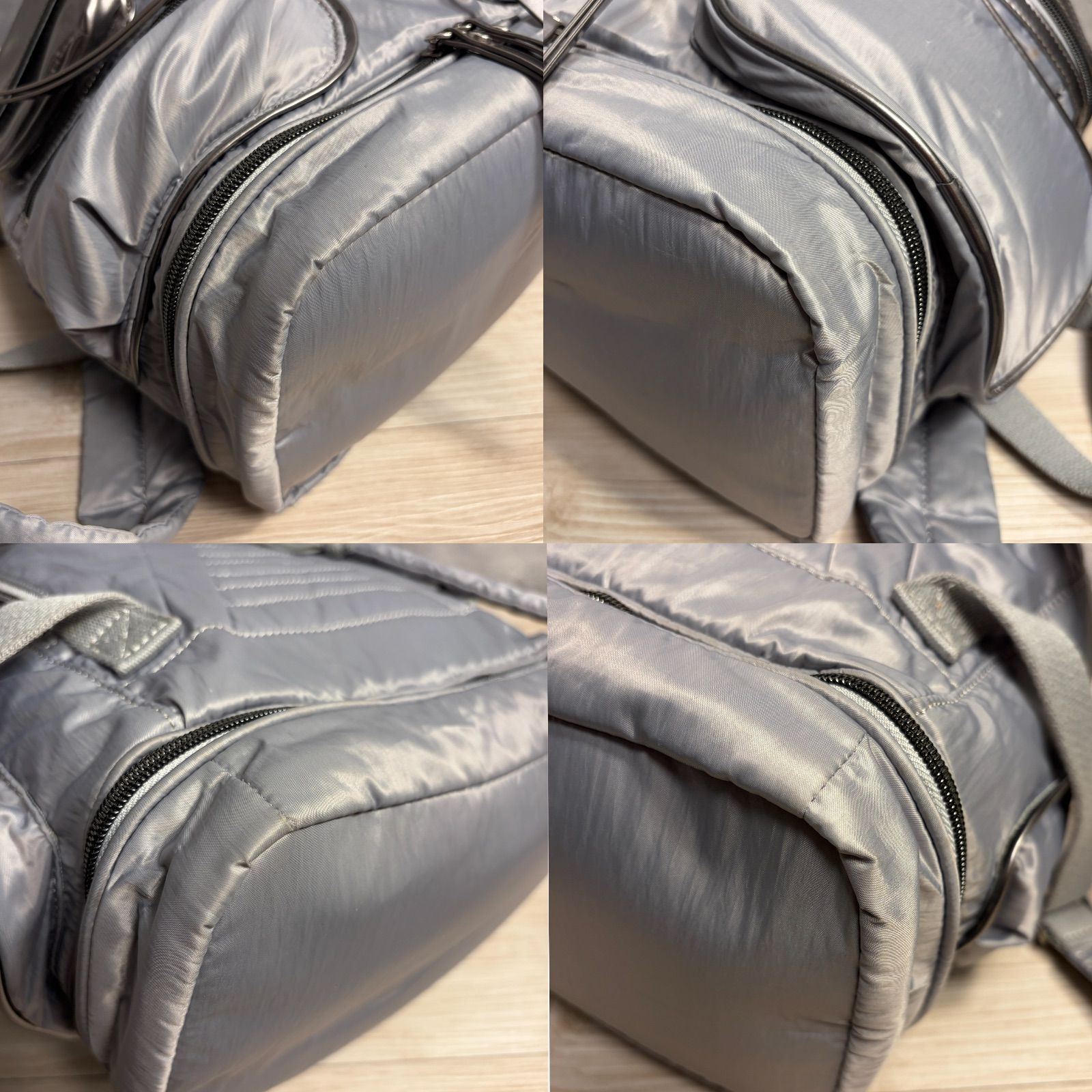 ✨DIESEL ディーゼル リュック シルバー✨ 大容量 バックパック ユニ