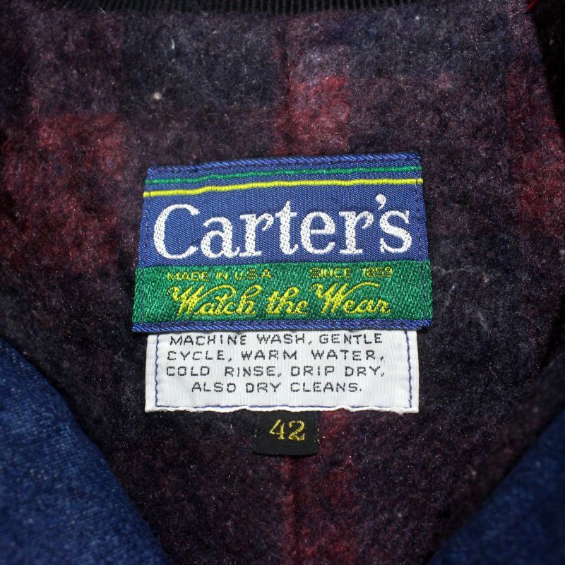 70s USA製 vintage CARTER'S 裏地ブランケット デニム カバーオール