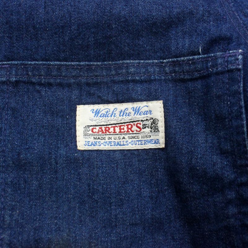 70s USA製 vintage CARTER'S 裏地ブランケット デニム カバーオール
