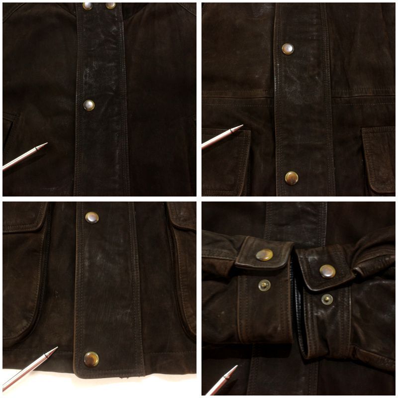 90s vintage NAUTICA レザージャケット メンズ XL~サイズ相当 ビッグ