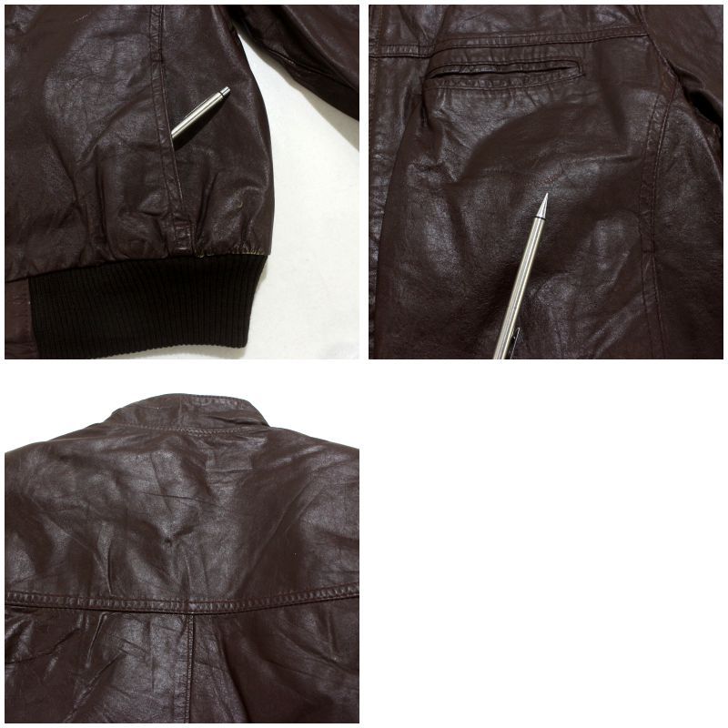 70s vintage Jean Pierre 無地 ライナー付き レザージャケット メンズ