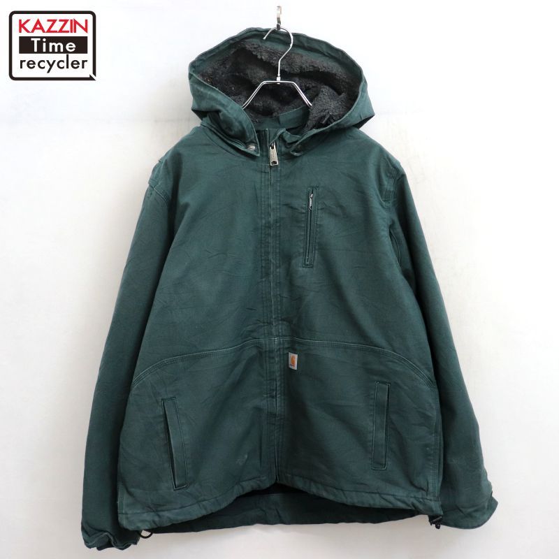 00s Carhartt フード付き ダック ジャケット レディース 表記XLサイズ 