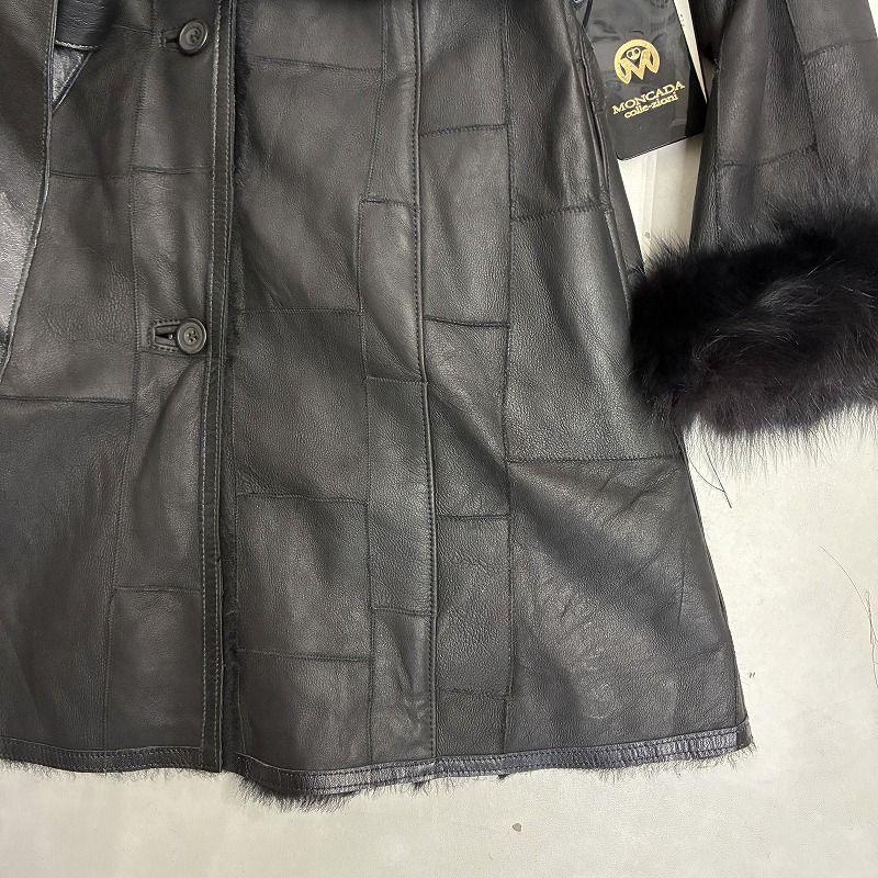 ◇ MONCADA colle-zioni レザーコート タグ付き アウター ムートン