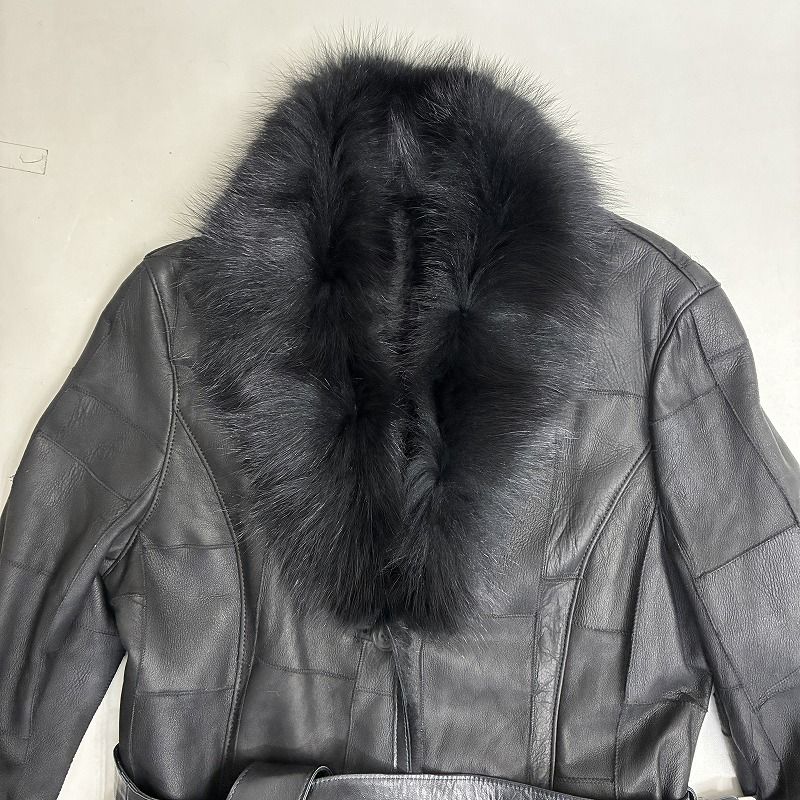 ◇ MONCADA colle-zioni レザーコート タグ付き アウター ムートン