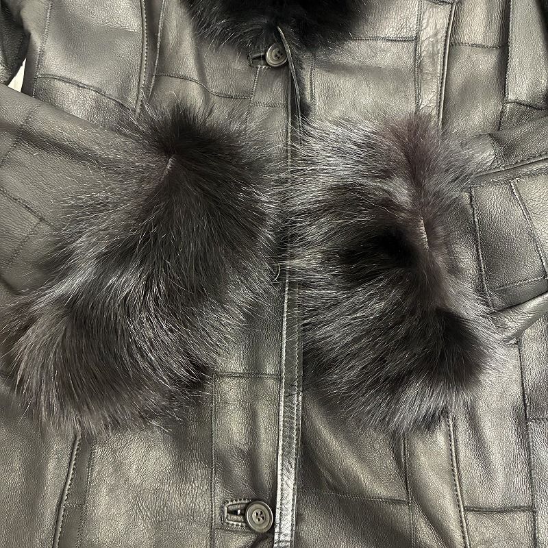 ◇ MONCADA colle-zioni レザーコート タグ付き アウター ムートン