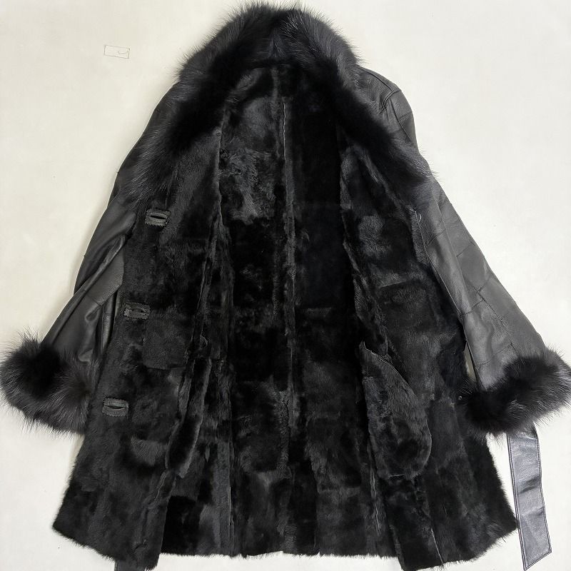 ◇ MONCADA colle-zioni レザーコート タグ付き アウター ムートン