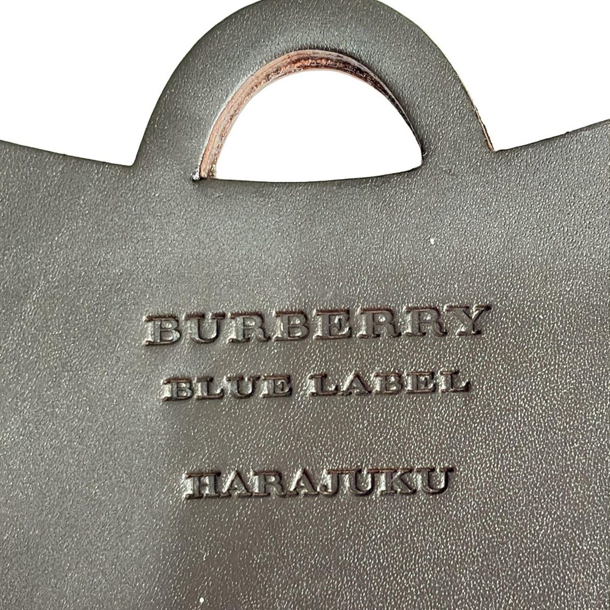 バーバリーブルーレーベル がま口 ハンドバッグ チャーム バーバリー