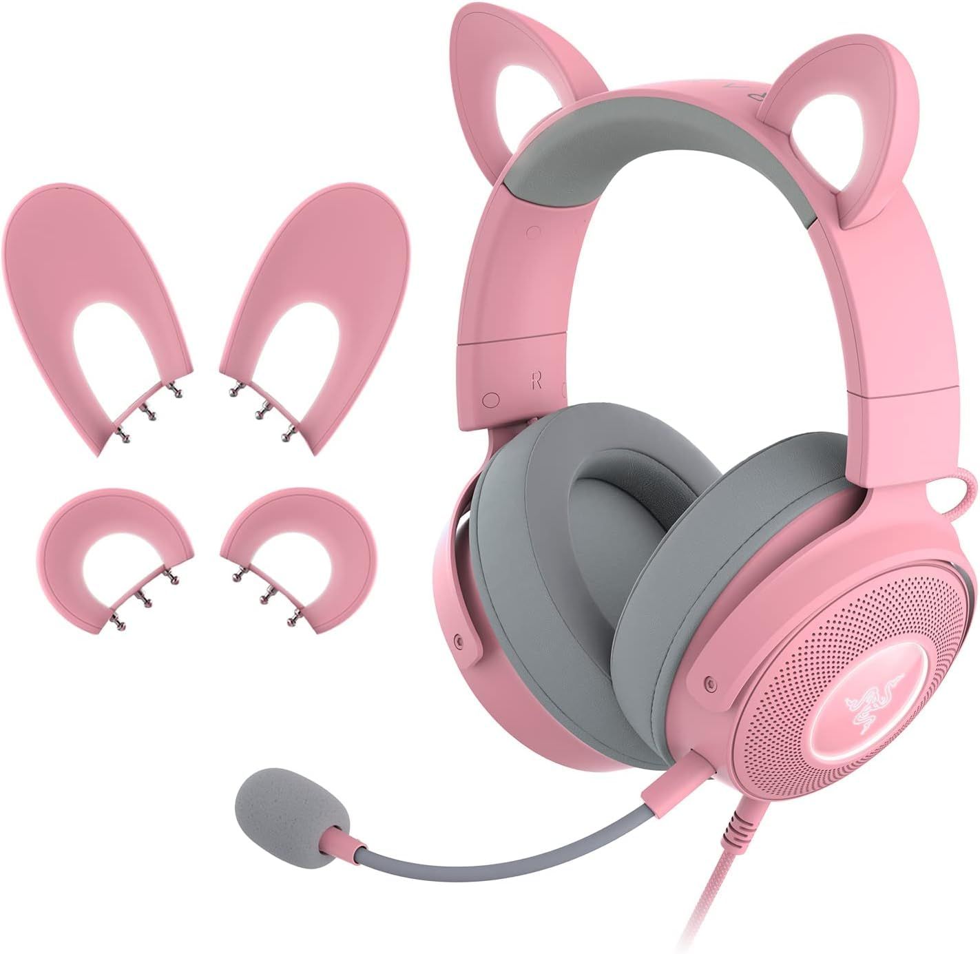 Razer レイザー Kraken Kitty V2 Pro Quartz Pink ネコ/クマ/ウサギの