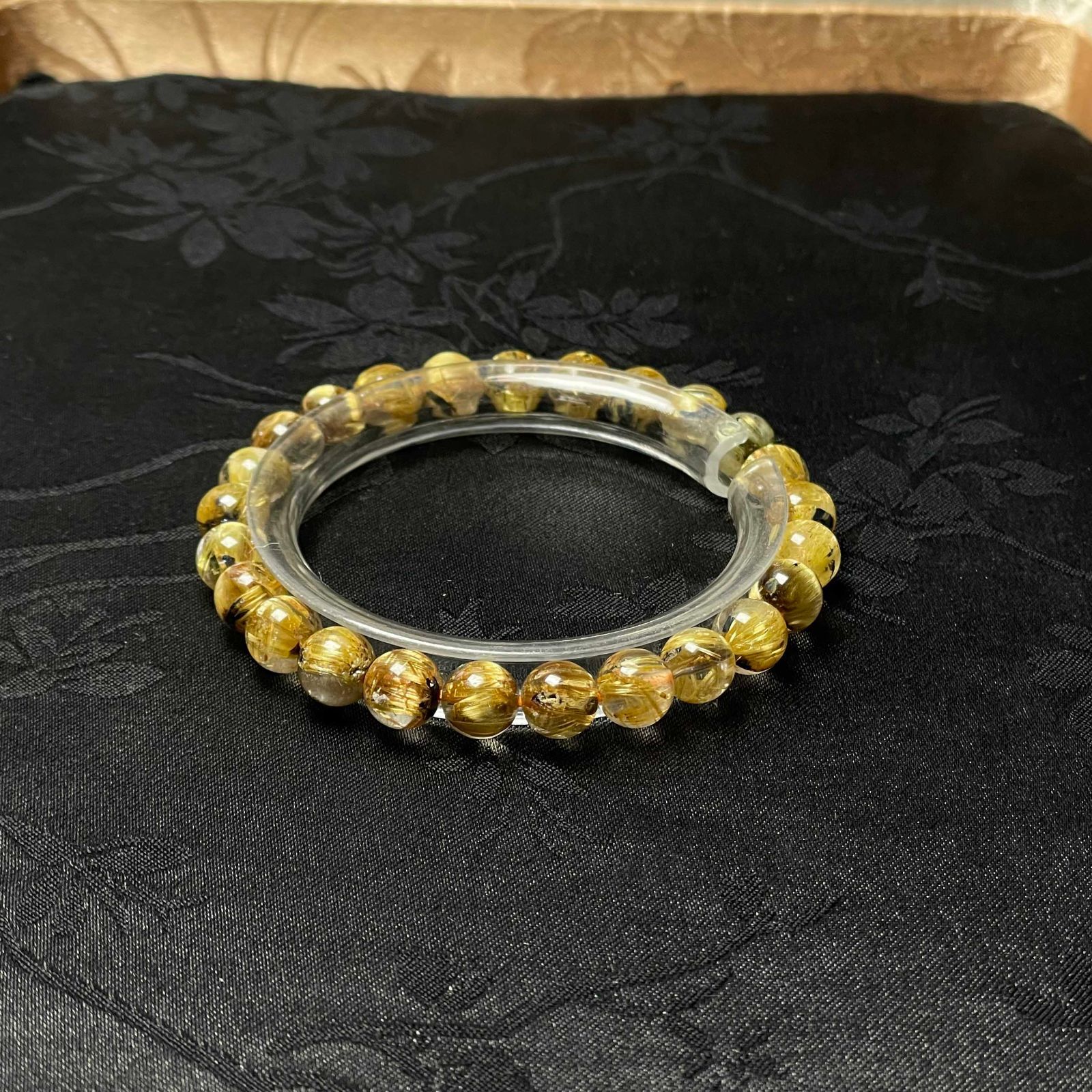 綺麗 EU製☆太陽花タイチンルチル☆黄金針水晶 金運 開運 ゴールド