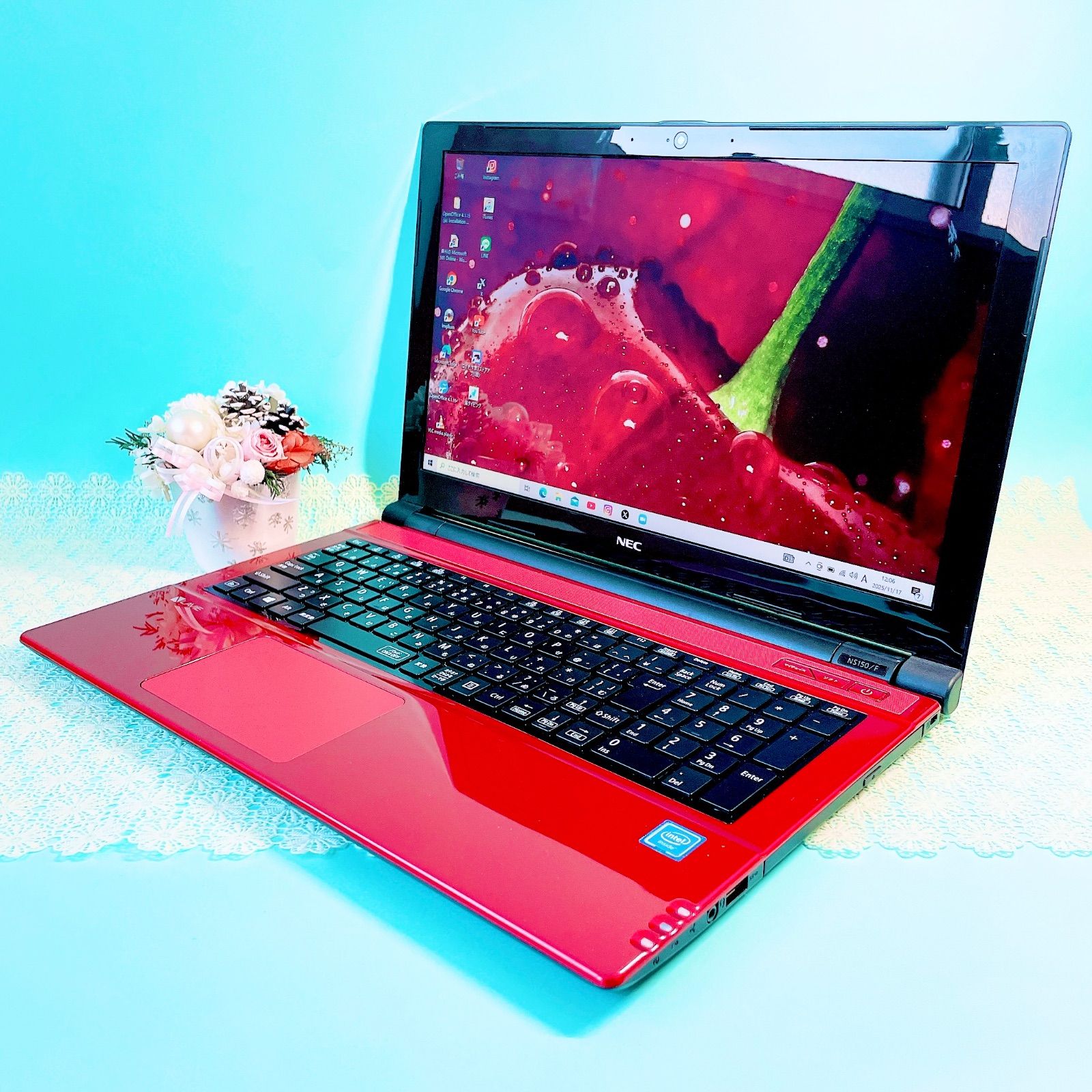 e87⭐美品 ブルーレイ 8GB おしゃれレッド 設定済✅NECノートパソコン e87⭐美品 ブルーレイ 8GB おしゃれレッド 設定済✓NECノートパソコン