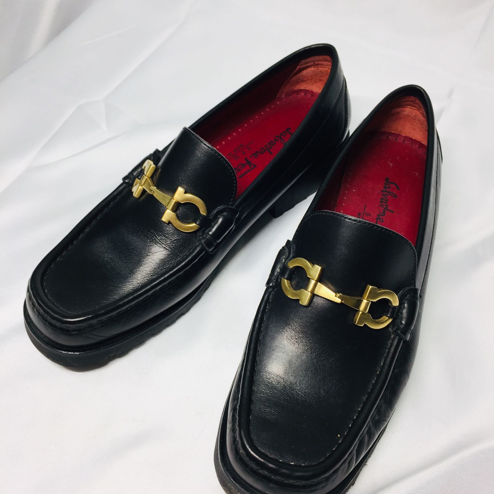 チ*エ様 新品サルヴァトーレフェラガモガンチーニ ビットローファースエードレザー Salvatore Ferragamo (サルバトーレフェラガモ) ガンチーニビット