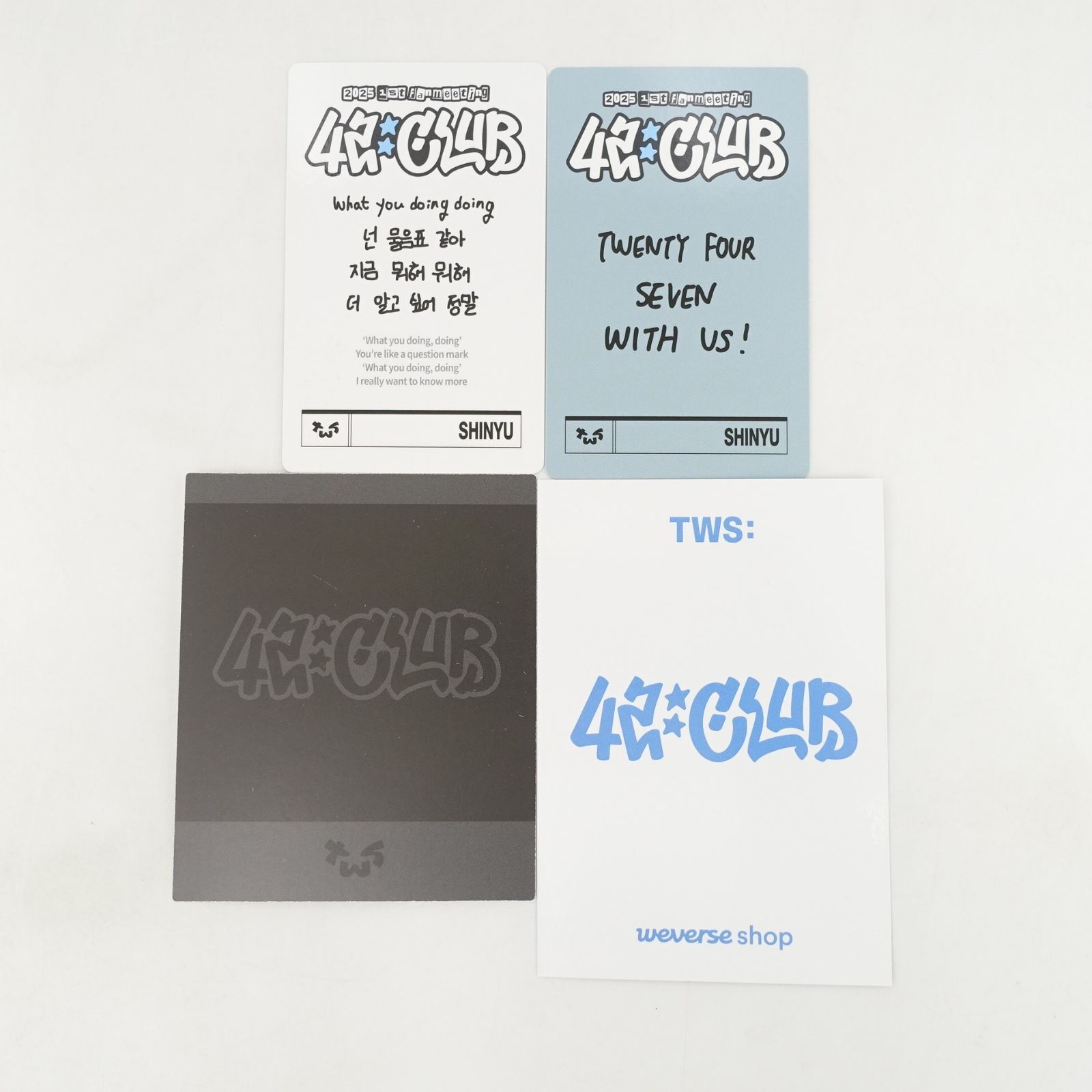 TWS シニュ 1st FANMEETING 42:CLUB in Seoul DVD 封入 Weverse 特典