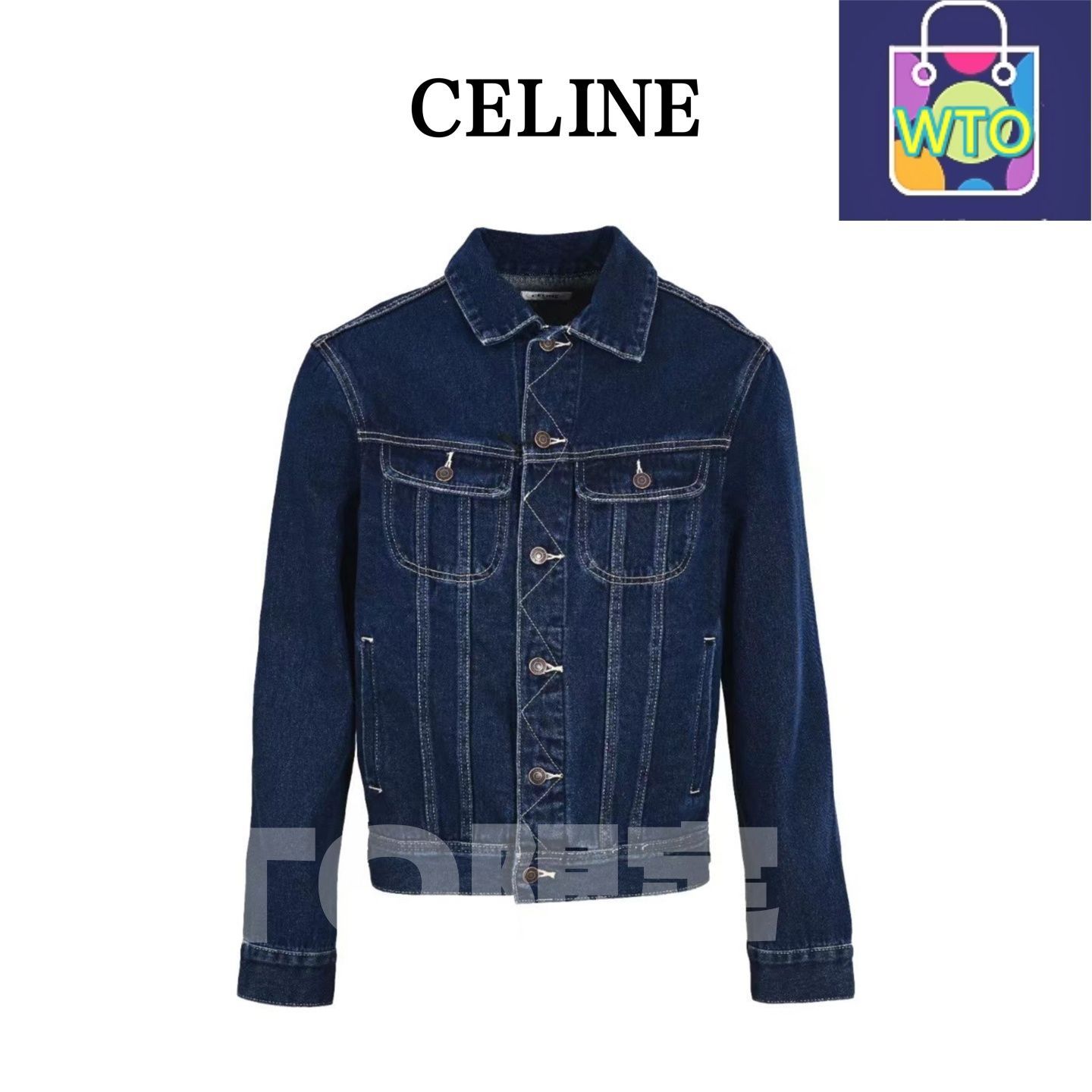 ★希少★CELINE デニムベスト ロゴパターン ☆希少☆CELINE デニムベスト ロゴパターン