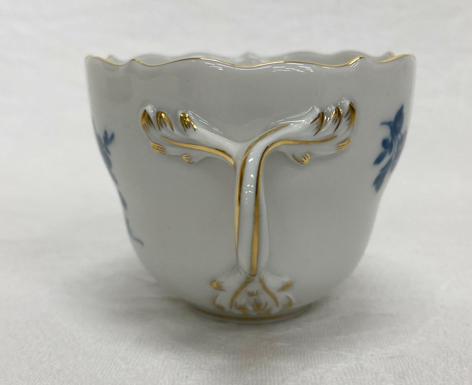 〇未使用 マイセン MEISSEN デミタス カップ＆ソーサー ブルーフラワー