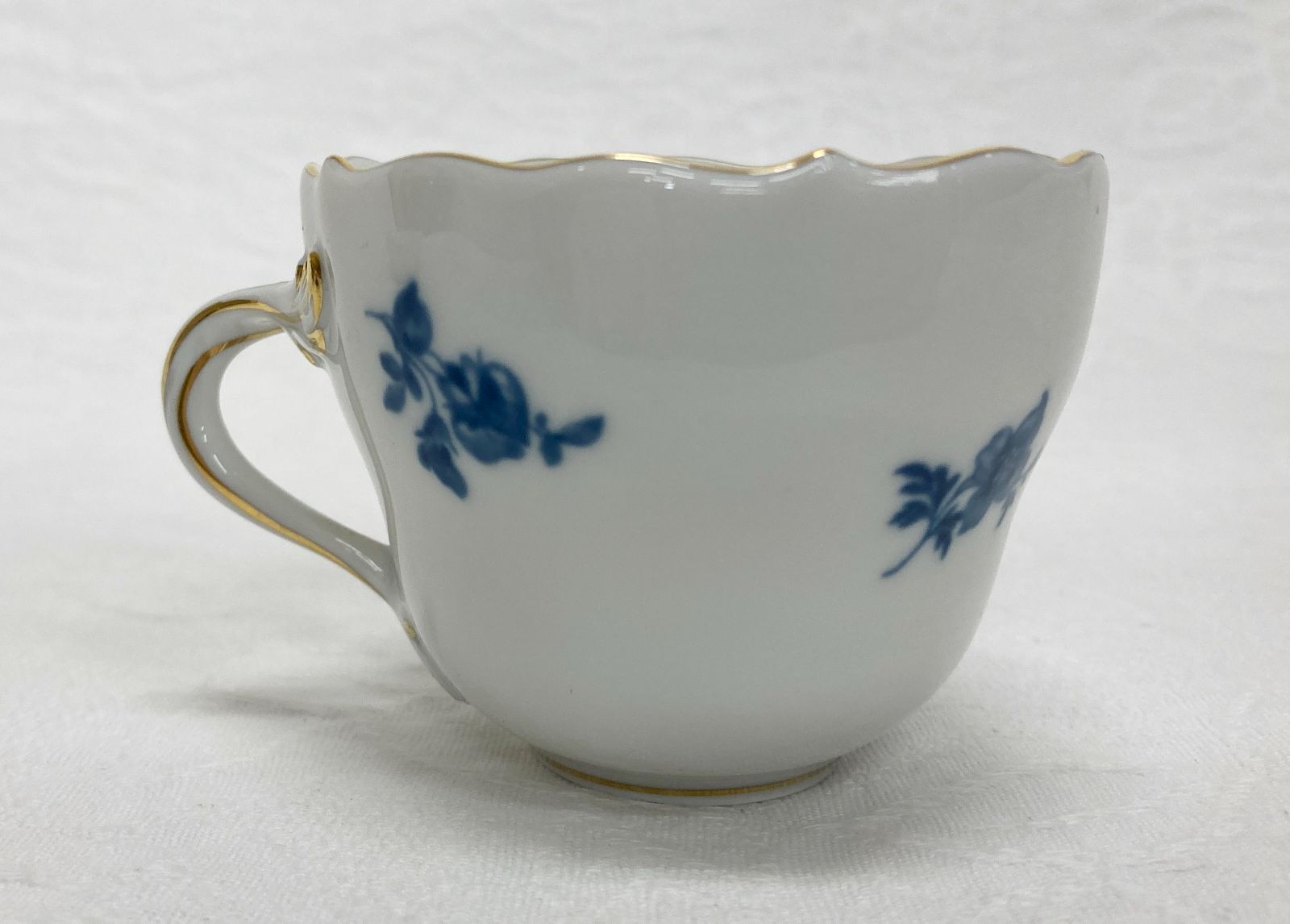 〇未使用 マイセン MEISSEN デミタス カップ＆ソーサー ブルーフラワー