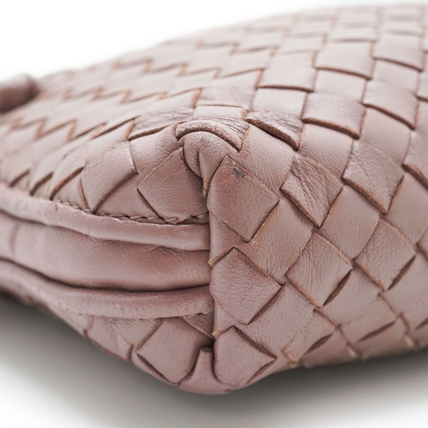 ボッテガ・ヴェネタ レザー ショルダーバッグ ノディーニ ピンク 中古