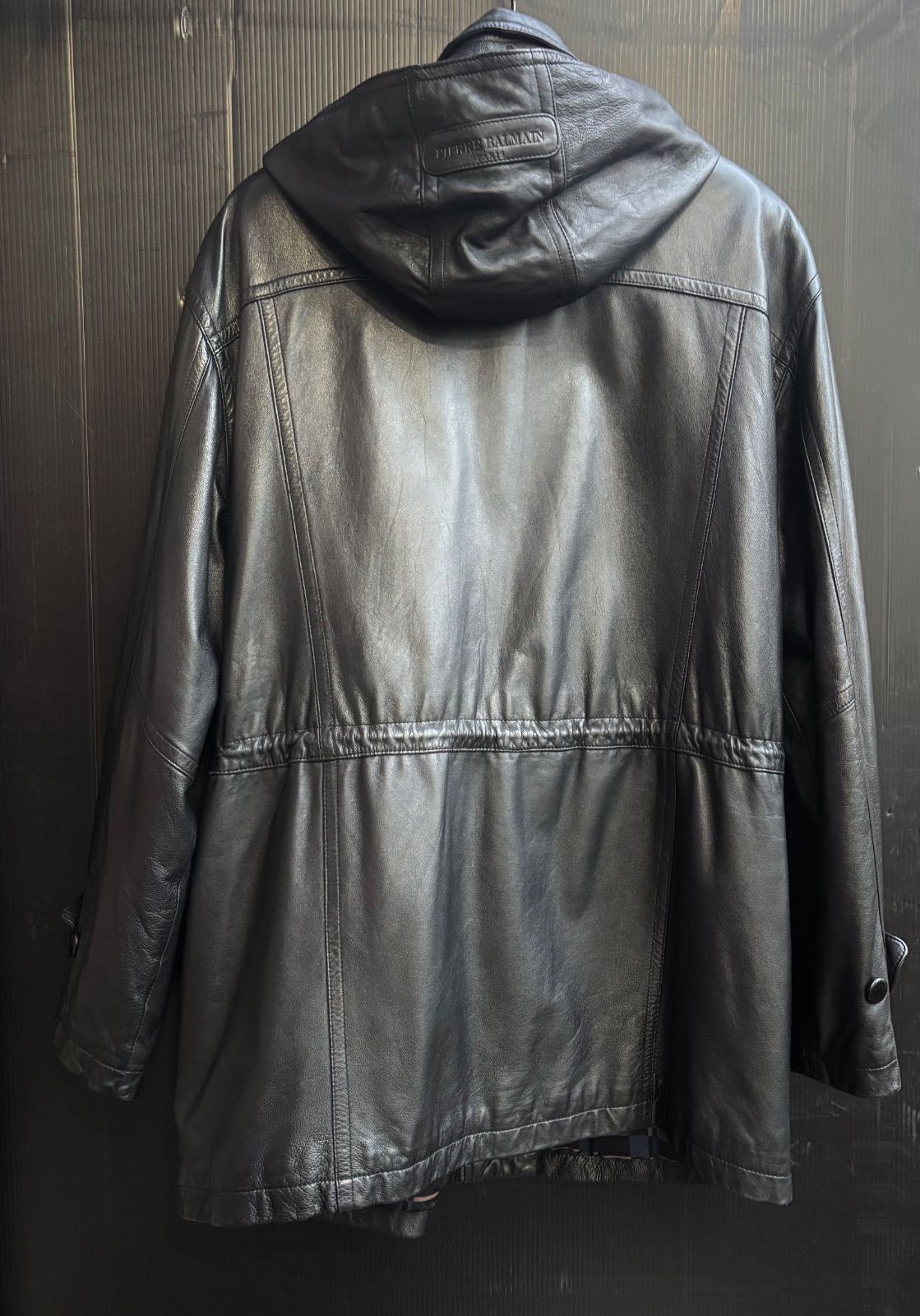 PIERRE BALMAIN ピエール バルマン ラムレザー コート 取外し可能