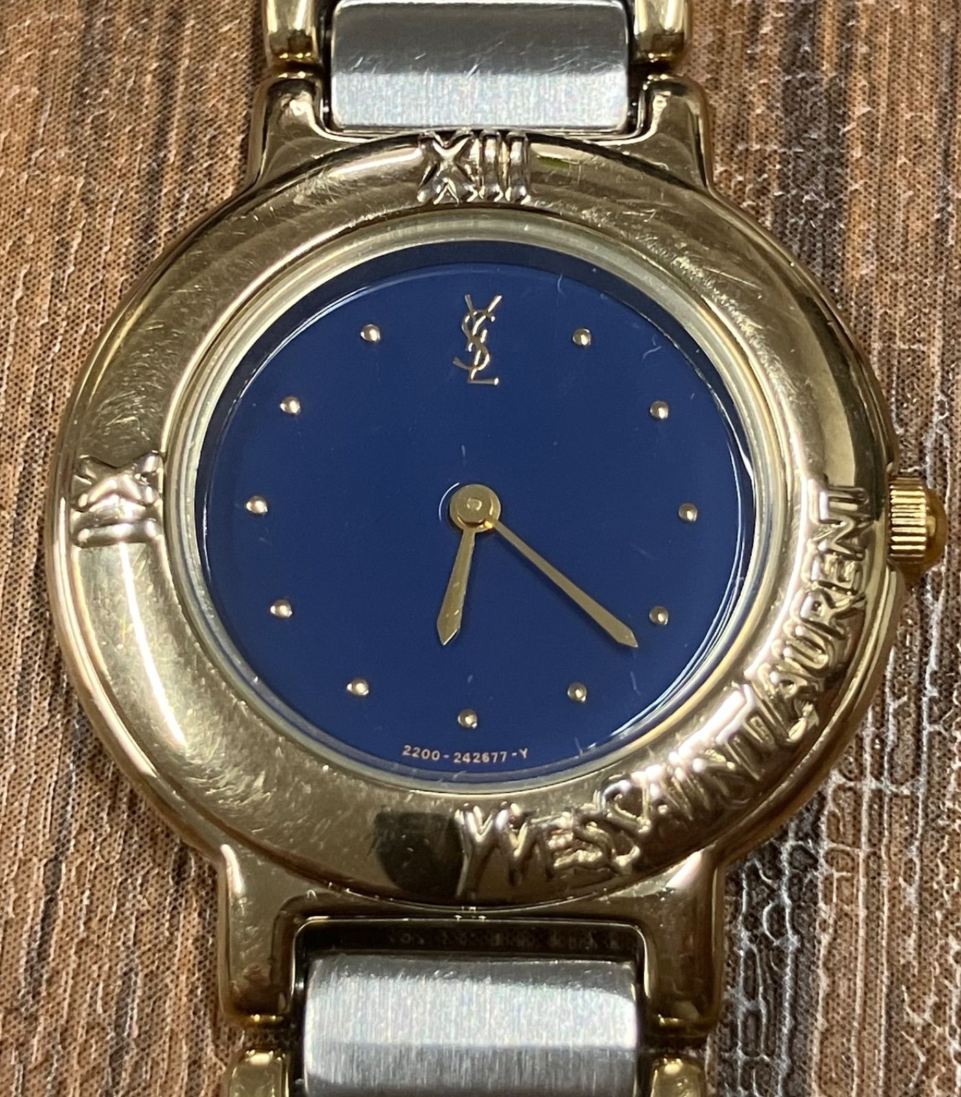 T198 Yves Saint-Laurent イヴサンローラン ラウンド コンビ