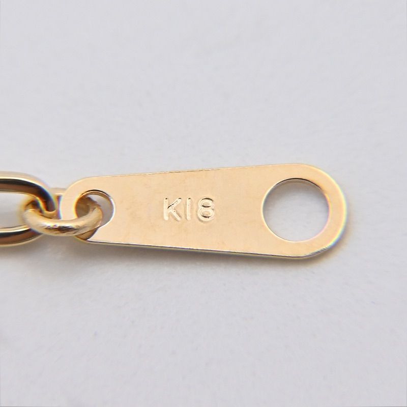 K18 ペーパークリップ ブレスレット 幅3mm 1.8g 18cm 新品 - メルカリ