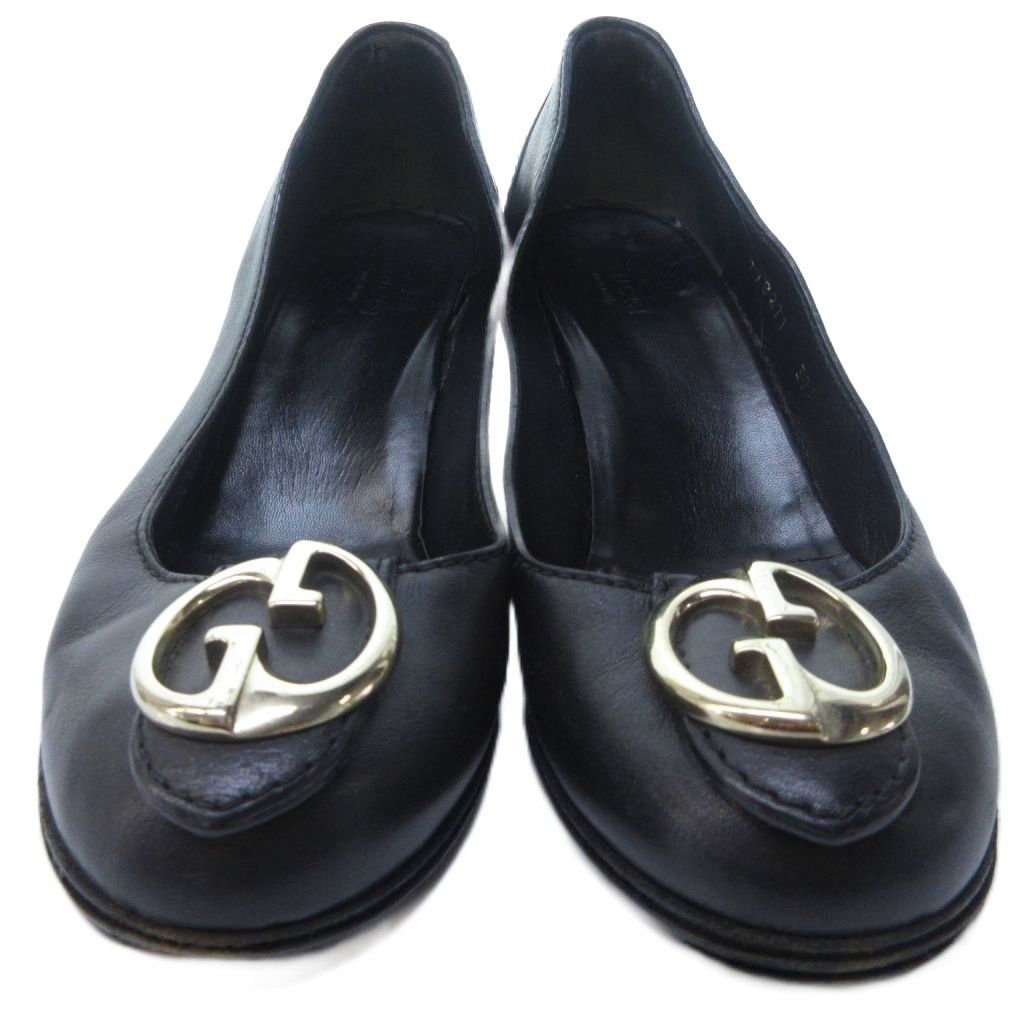 黒いレザー ハイヒール フリンジ GGロゴ CH9092BW00009_thumb.jpg