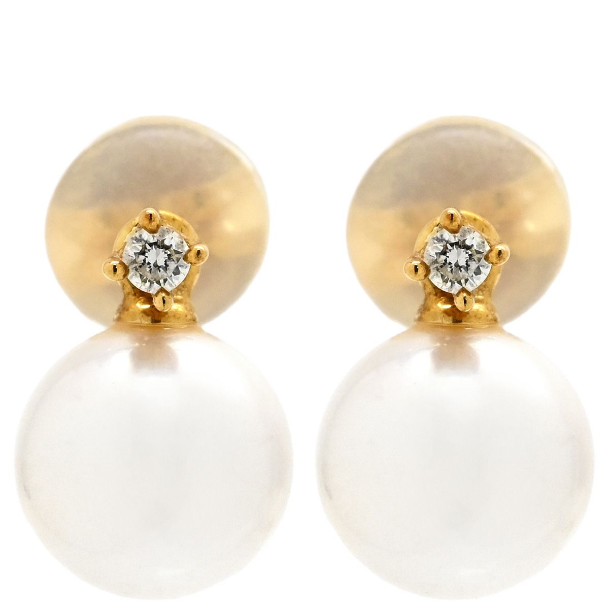 TASAKI TASAKI ピアス K18YG ダイヤモンド パール パールホワイト