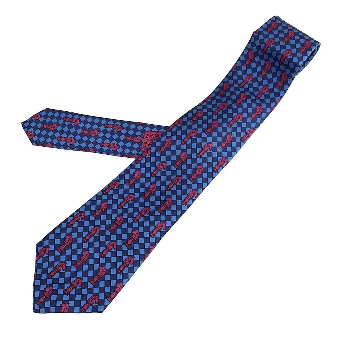 シルクツイルタイ 7 cm 《Hモール》 - ブルー | Hermès - エルメス