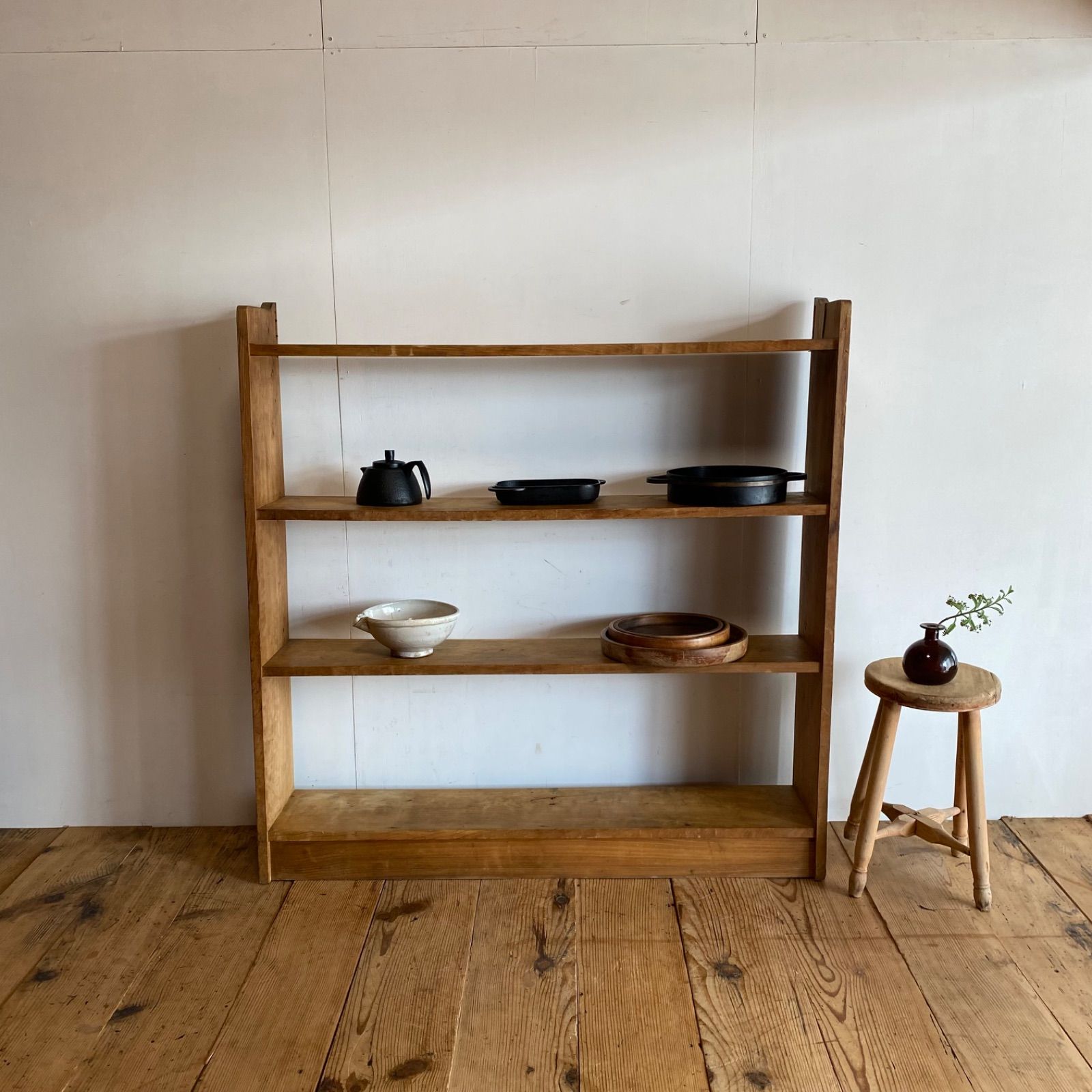 棚　木製　収納棚　食器棚　古道具　古家具　アンティーク　ヴィンテージ　レトロ 昭和初期 アンティーク ガラス棚 木製 食器棚