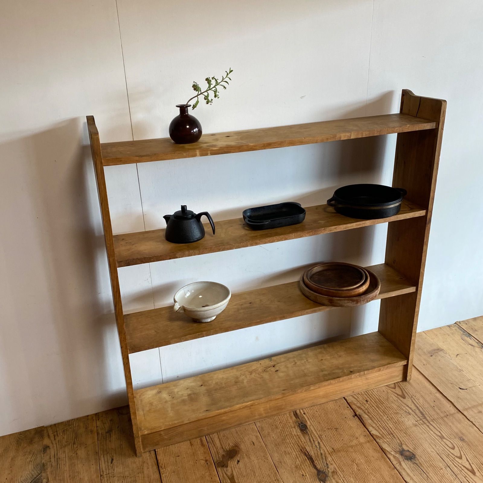 アンティーク　古家具　棚　シェルフ　オープンラック　ビンテージ アンティーク オープンラック シェルフ 収納棚 古家具 シンプル 無垢材