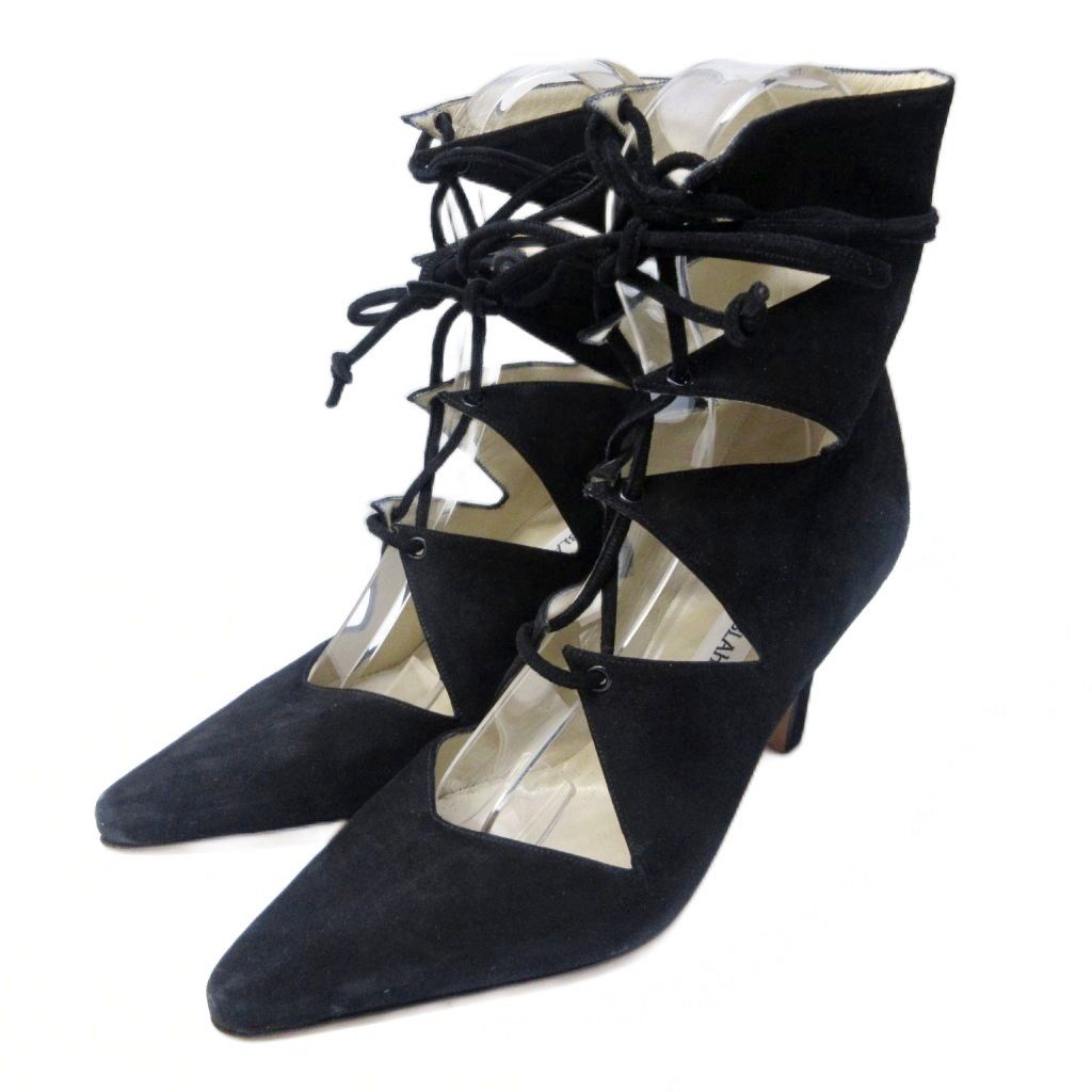 マノロブラニク MANOLO BLAHNIK ショートブーツ スエード レザー