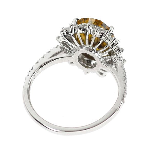 希少 Pt900 スフェーン ダイヤモンド リング 3.402ct D0.67ct - メルカリ