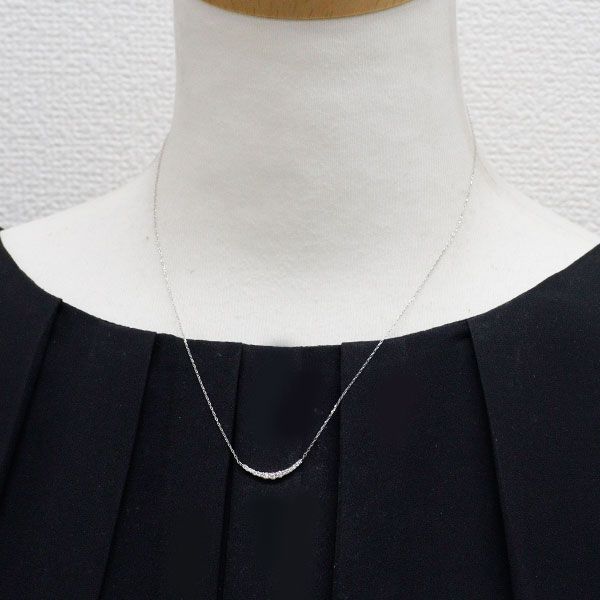 31/美品 Pt850×Pt900 ダンシング ダイヤ0.20ct ネックレス Pt900/ Pt850 ダイヤモンド ペンダントネックレス 0.20ct - メルカリ